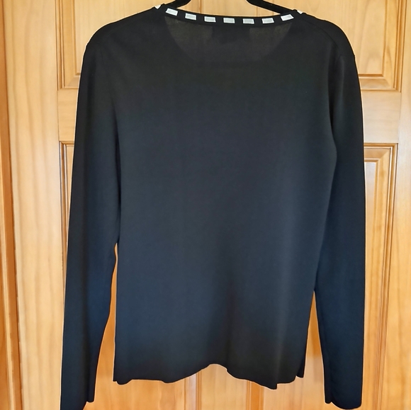 GRACE Elements Size L Black Stretch Ribbed 3 Piece Set Jacket Pencil Skirt Tank - Picture 5 of 14